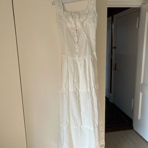 Frankie’s bikini long white dress